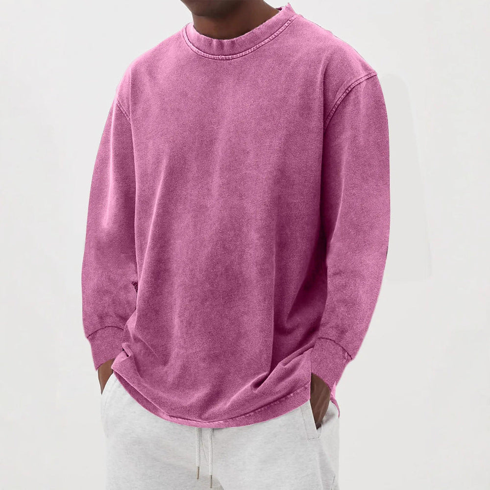 Alden | Men's Oversized Crewneck Sweatshirt - Blue - Image 2