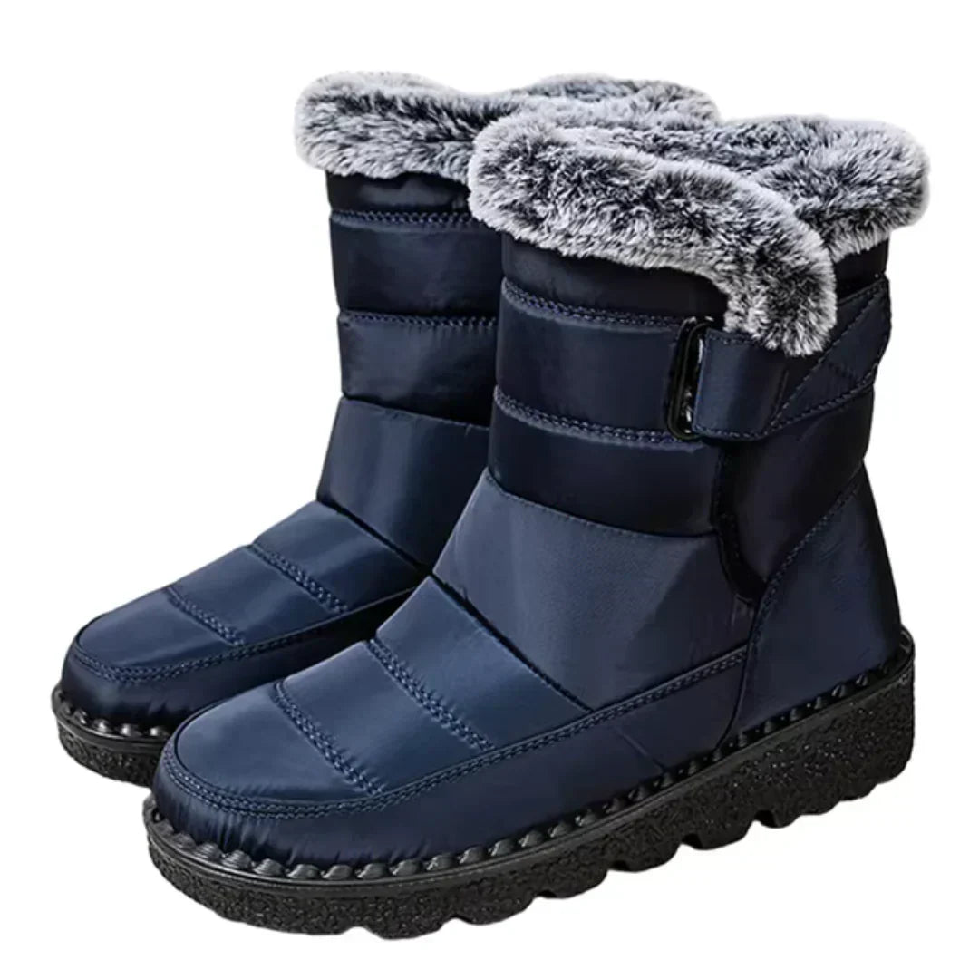 Aldoris | Women's Winter Snow Boots with Fur Trim - Navy - Image 1