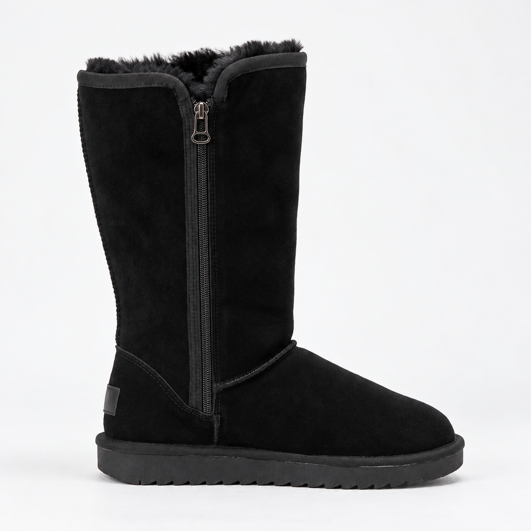 Aldveth | Women's Tall Winter Boots Faux Fur Lined - Black - Image 1
