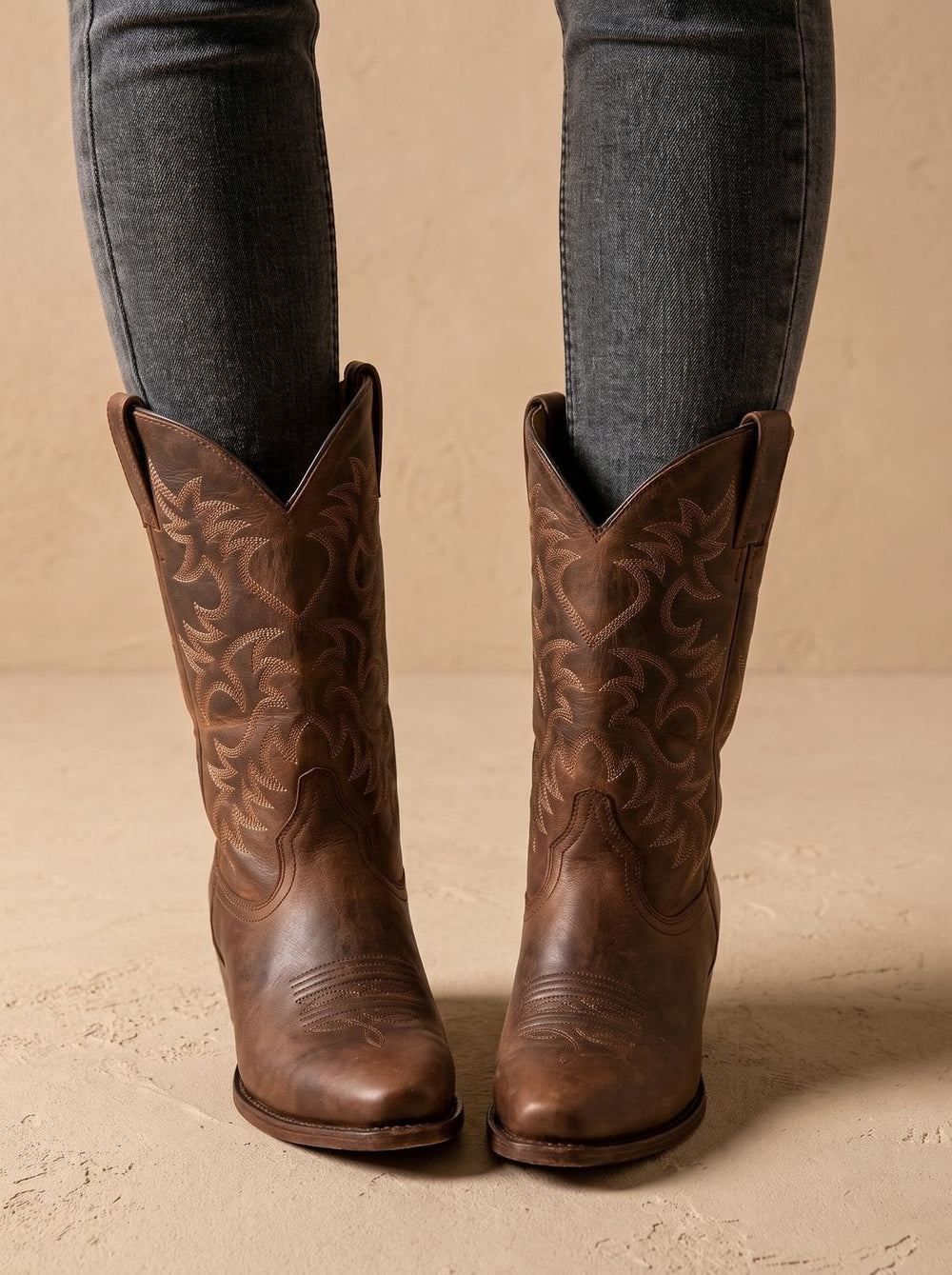 Aldvora | Women's Heeled Western Cowboy Boots Mid-Calf - Image 2