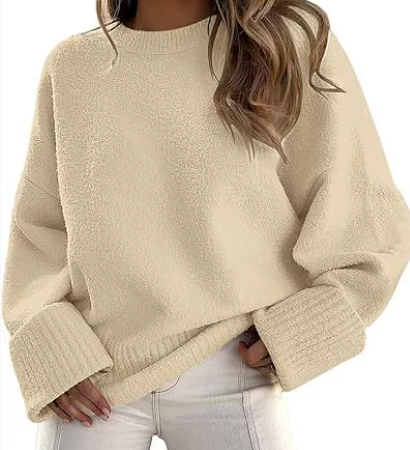 Arvelle | Women's Relaxed Fit Knit Jumper - Cream - Image 1