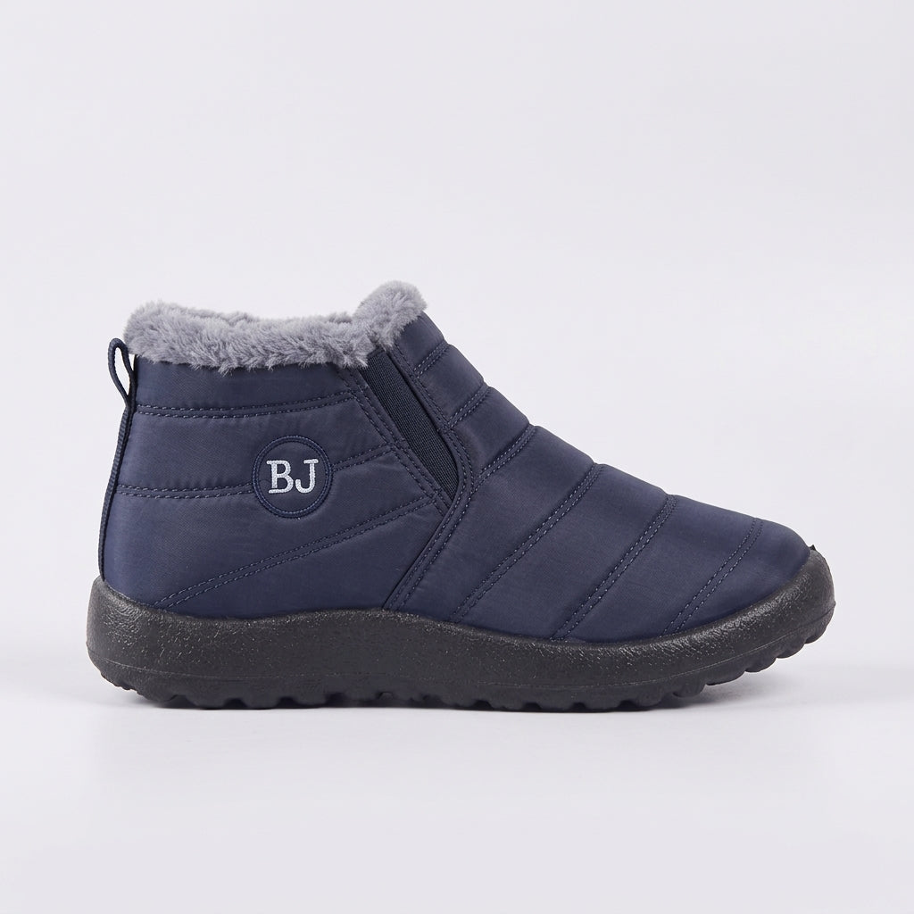 Belvara | Women's Fleece-Lined Ankle Winter Boots - Navy - Image 1