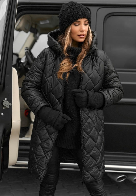 Brianna | Women's Quilted Long Coat - Image 2