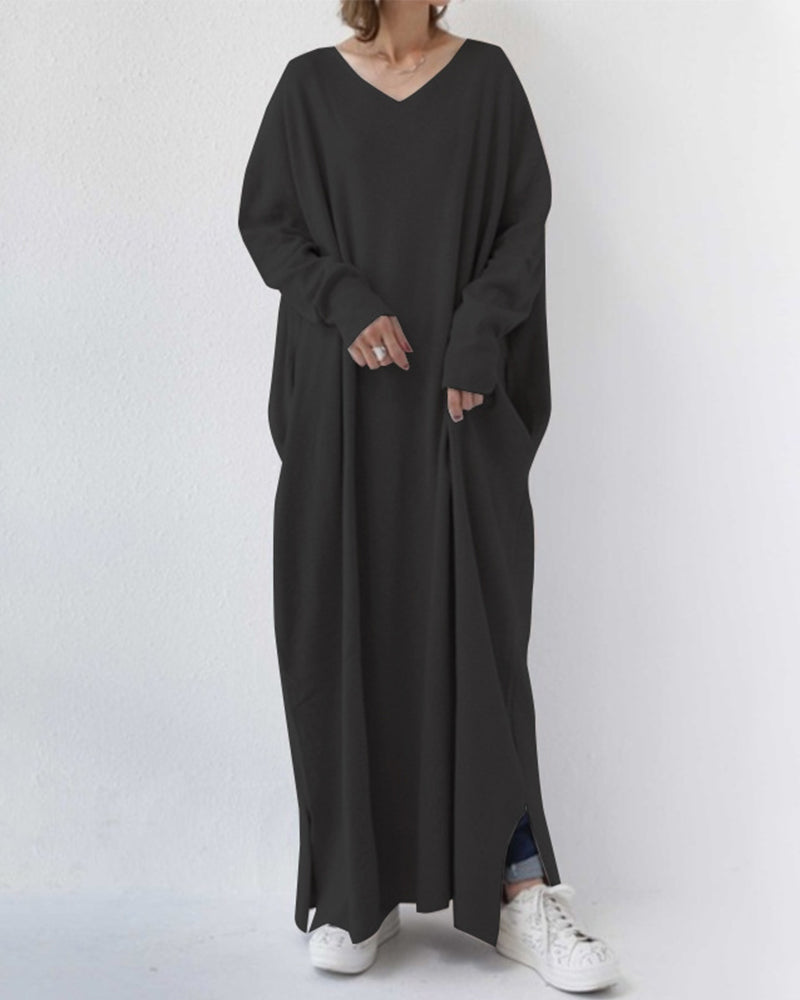 Brielle | Women's V-Neck Oversized Maxi Dress - Image 2