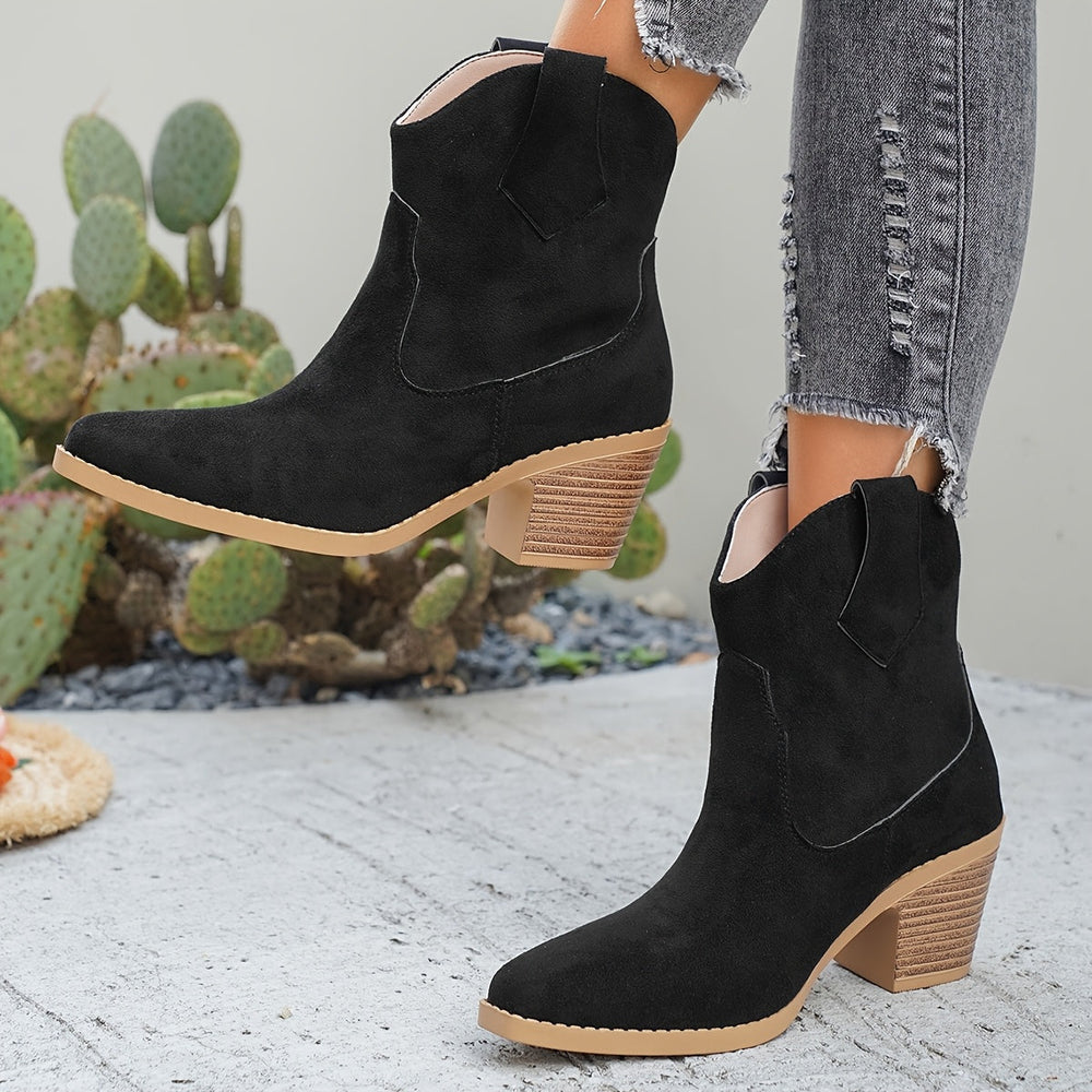 Britta | Women's Western Chelsea Ankle Boot - Taupe - Image 2