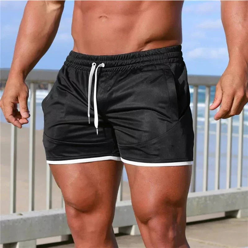 Caelum | Men's Quick Dry Swim Shorts Drawstring - Black - Image 1
