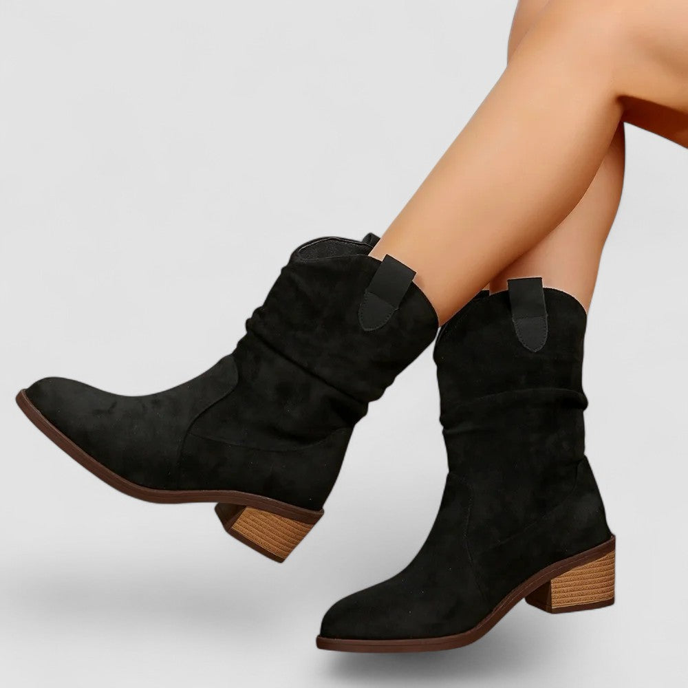 Calandra | Women's Slouch Mid Calf Boots - Image 2