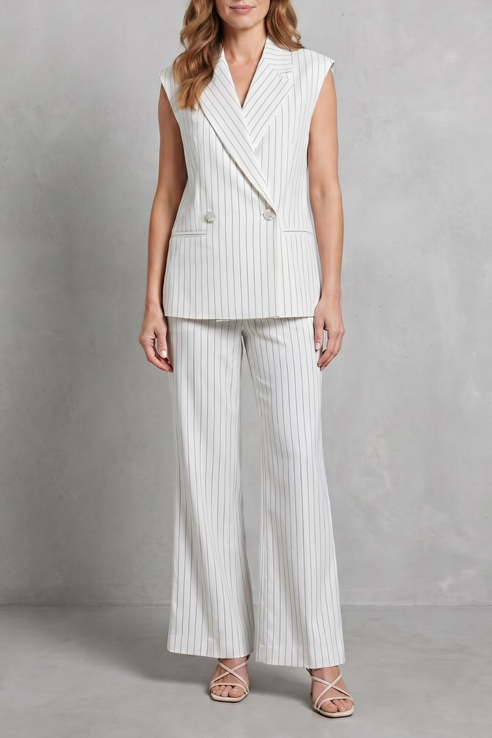 Caldoris | Women's Tailored Co-ord Trouser Set - White - Image 1