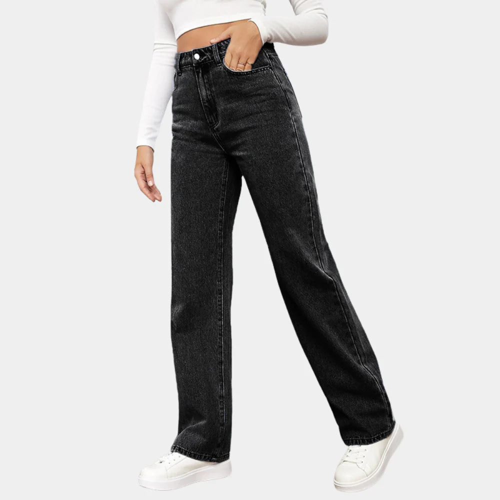 Caldwen | Women's Wide Leg High Waist Jeans - Image 1