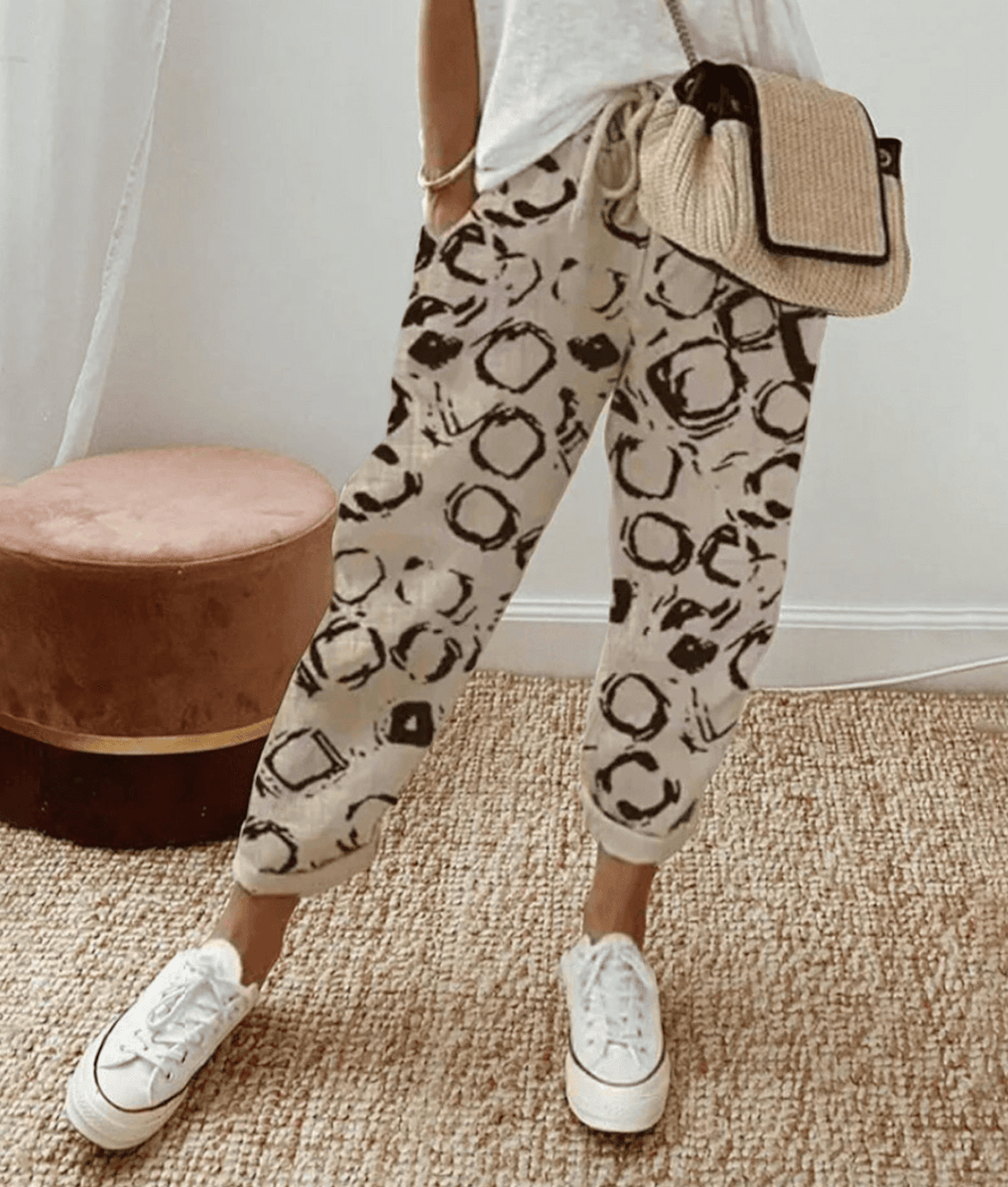 Calliope | Women's Striped Wide Leg Pants - Image 2