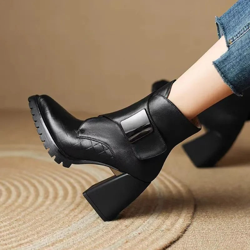Callirhoe | Women's Block Heel Ankle Boots - Image 1