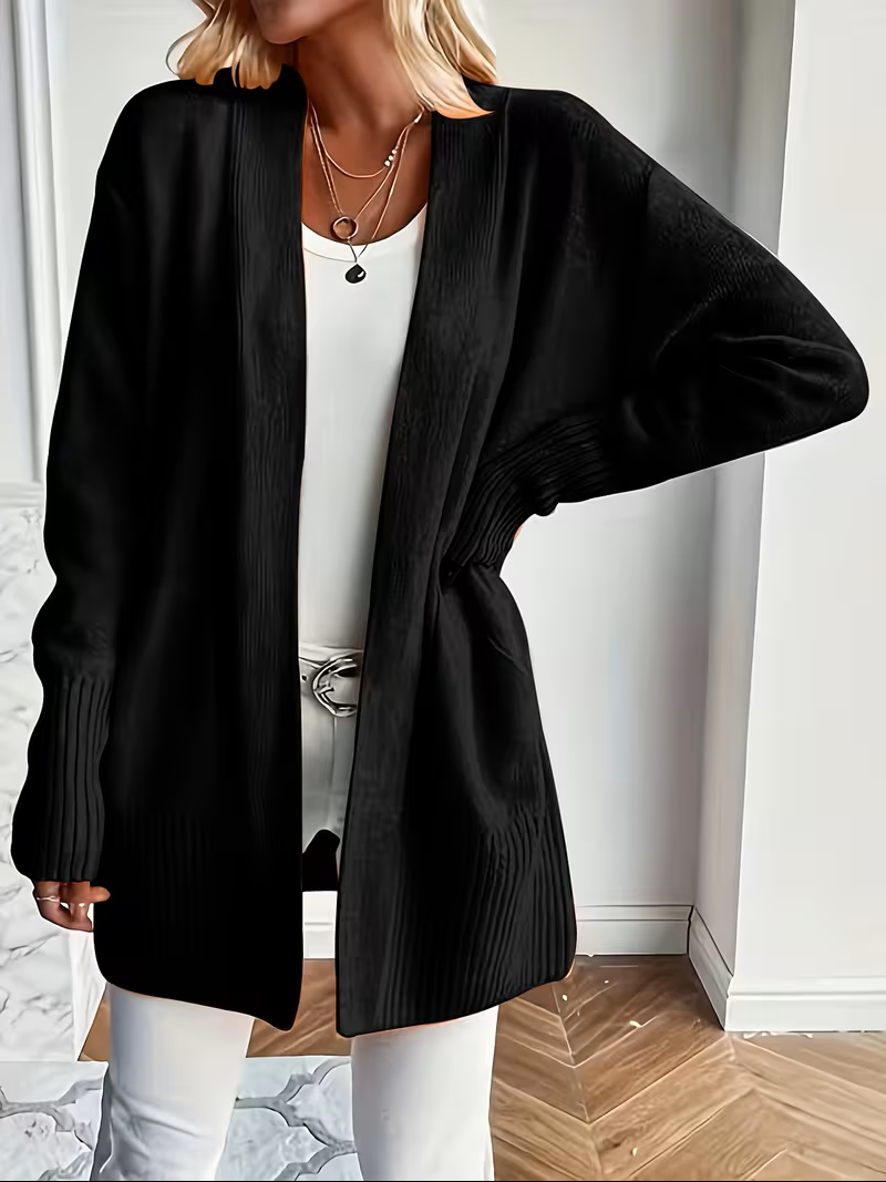 Calvine | Women's Open Front Cardigan Jumper - Black - Image 1