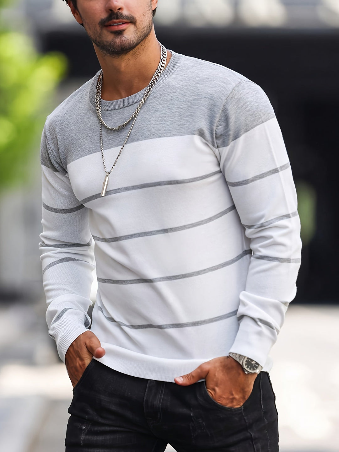 Calvorn | Men's Crew Neck Knit Jumper - Image 1