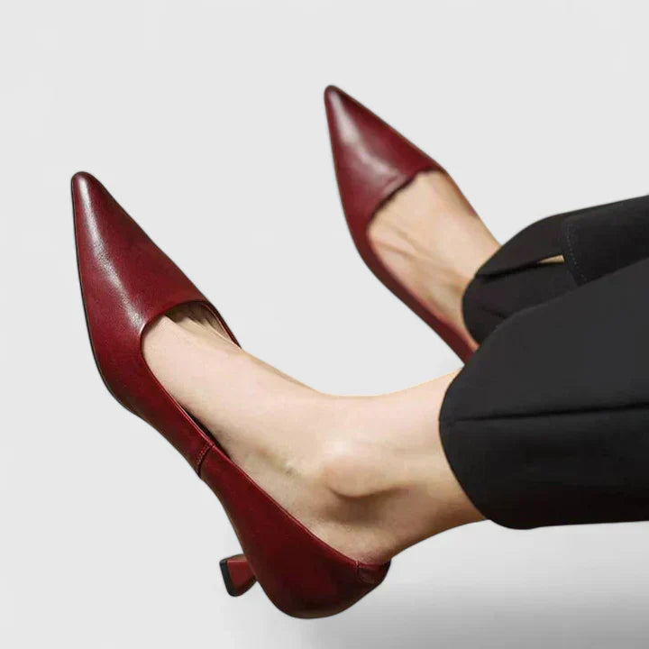 Cambria | Women's Pointed Toe Slingback Kitten Heels - Image 1
