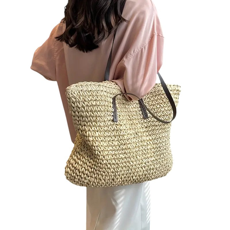 Camilla | Women's Woven Beach Tote Bag - Image 2
