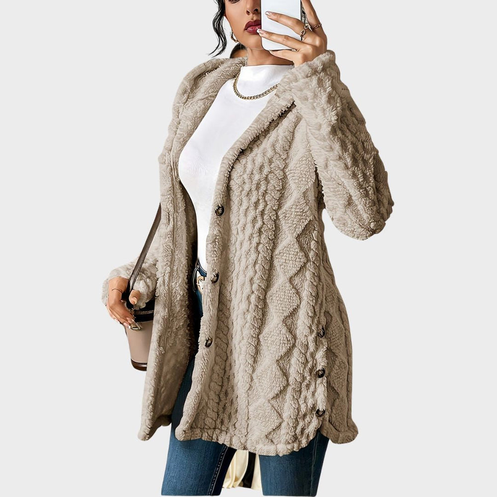 Camille | Women's Hooded Button Cardigan - Image 2