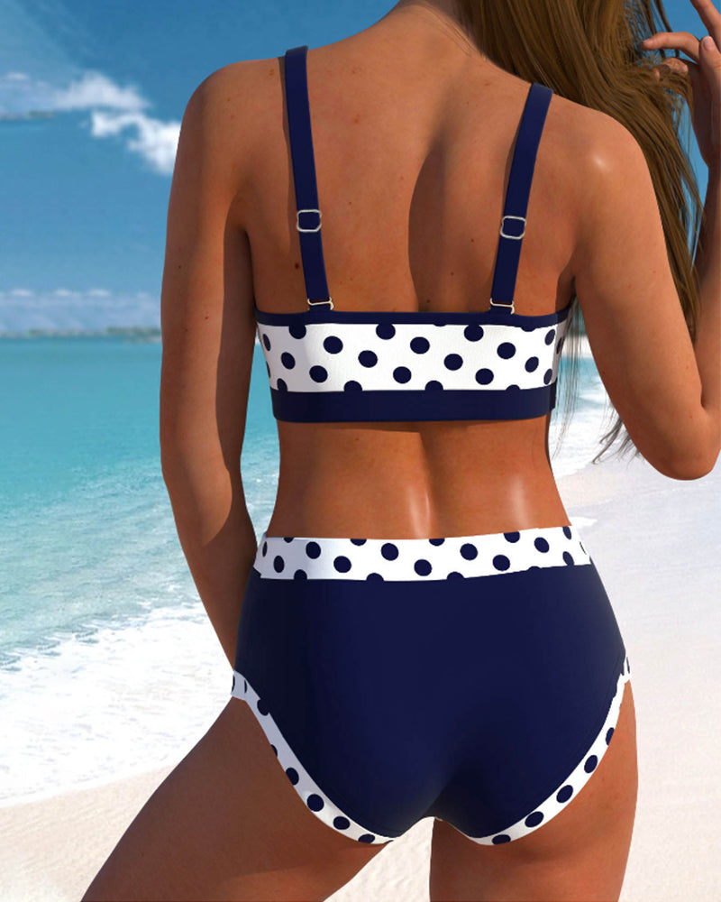 Cassandra | Women's Polka Dot High Waist Bikini Set - Image 2