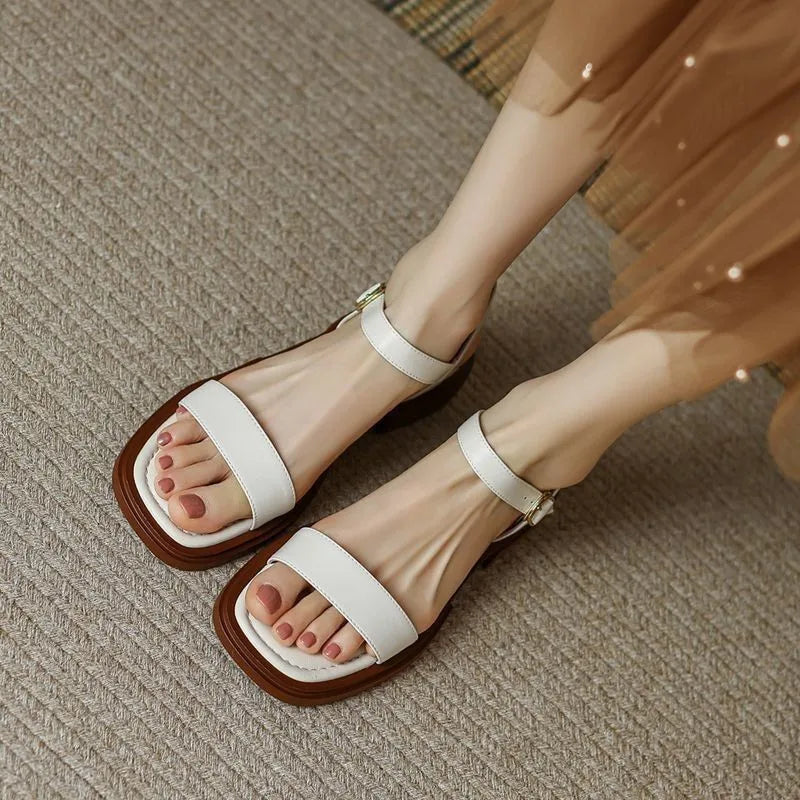 Cassia | Women's Ankle Strap Flat Sandals - Image 2