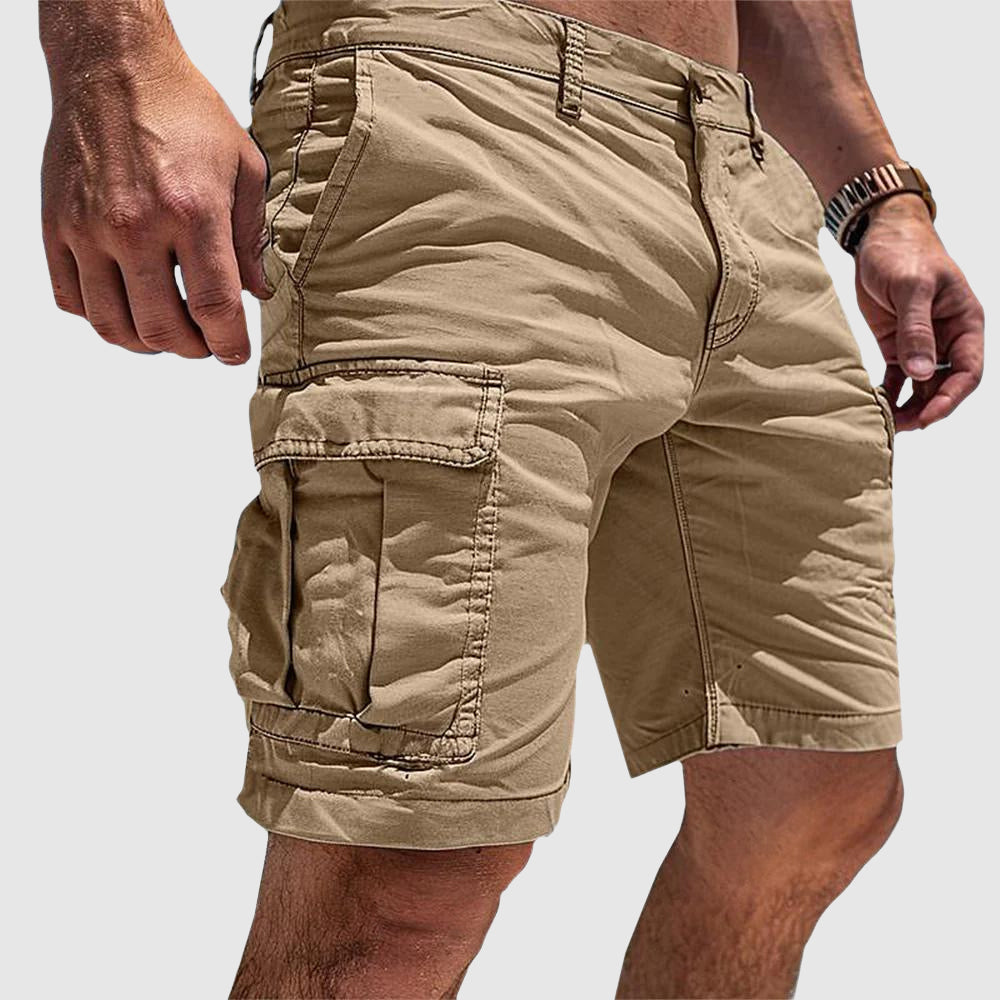 Caston | Men's Relaxed Fit Cargo Shorts with Multi Pockets - Black - Image 2