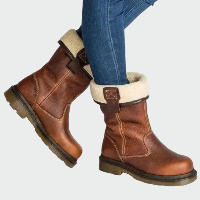 Celdwyn | Women's Fleece Lined Winter Boots - Brown - Image 1