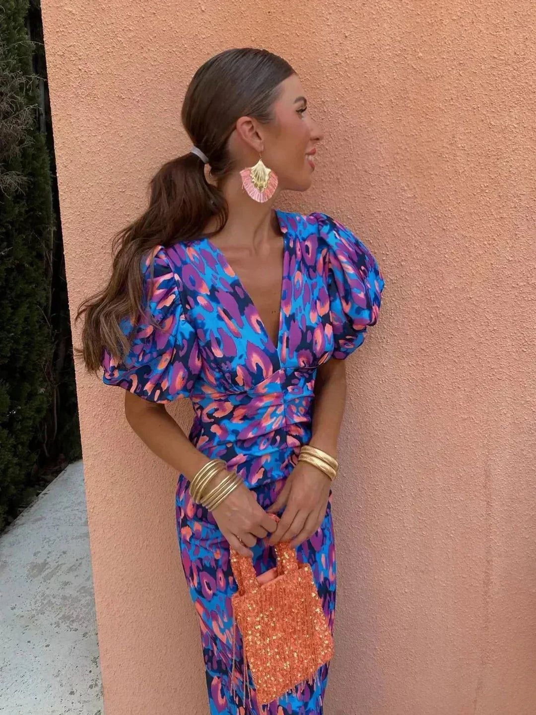 Clementine | Women's Floral Print Long Sleeve Wrap Dress - Image 1