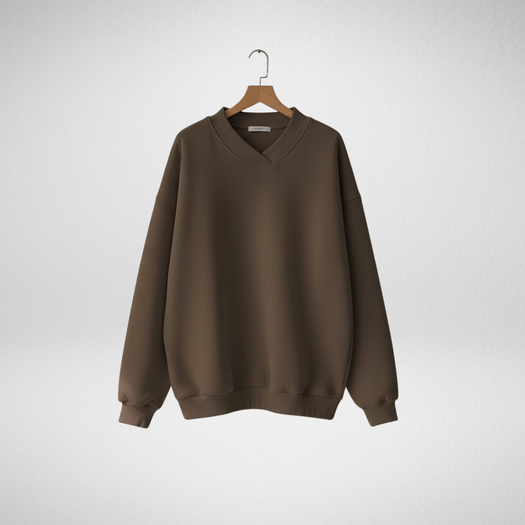 Colvara | Women's Chunky Cable Knit Jumper - Brown - Image 1