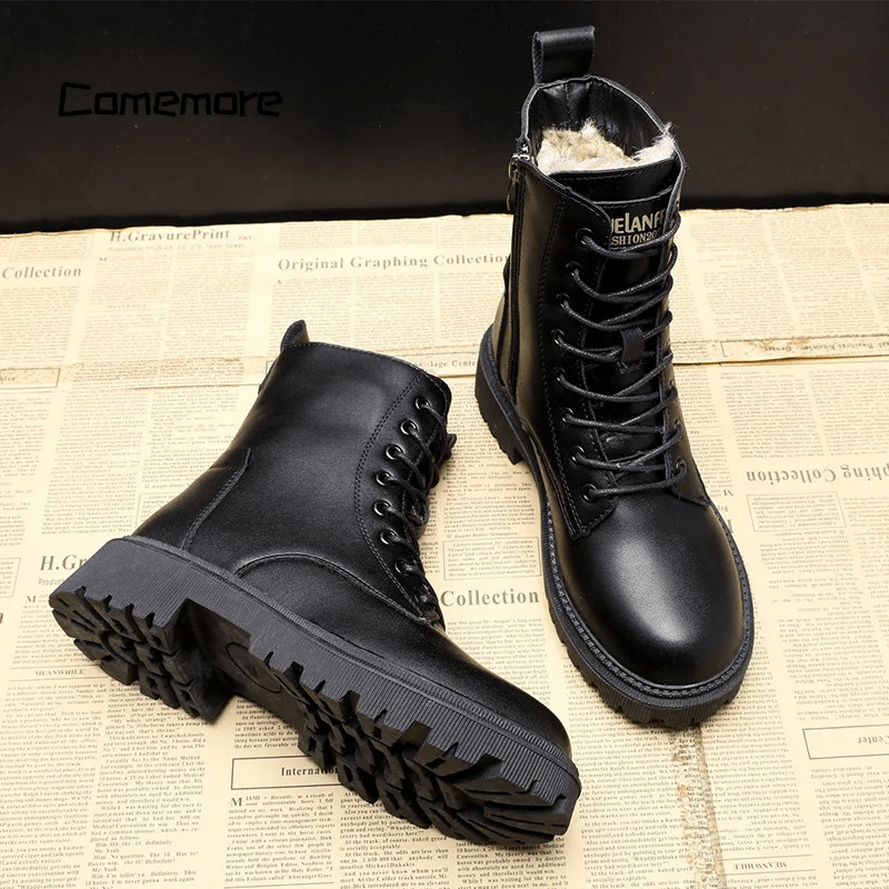 Cordesse | Women's Lace Up Ankle Boots - Black - Image 2