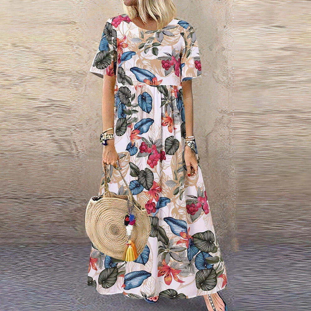 Cordiana | Women's Floral Short Sleeve Maxi Dress - Image 2
