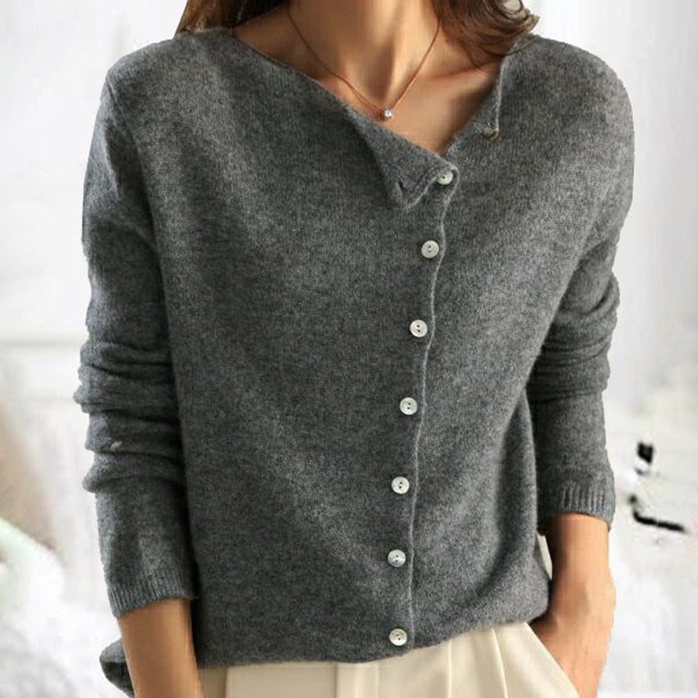 Cordwenna | Women's Long Sleeve Button Up Cardigan - Image 1