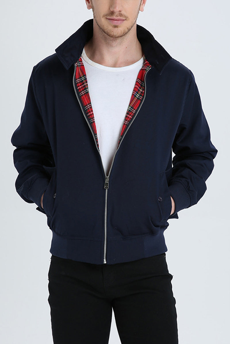 Croft | Men's Classic Harrington Jacket Tartan Lining - Image 1