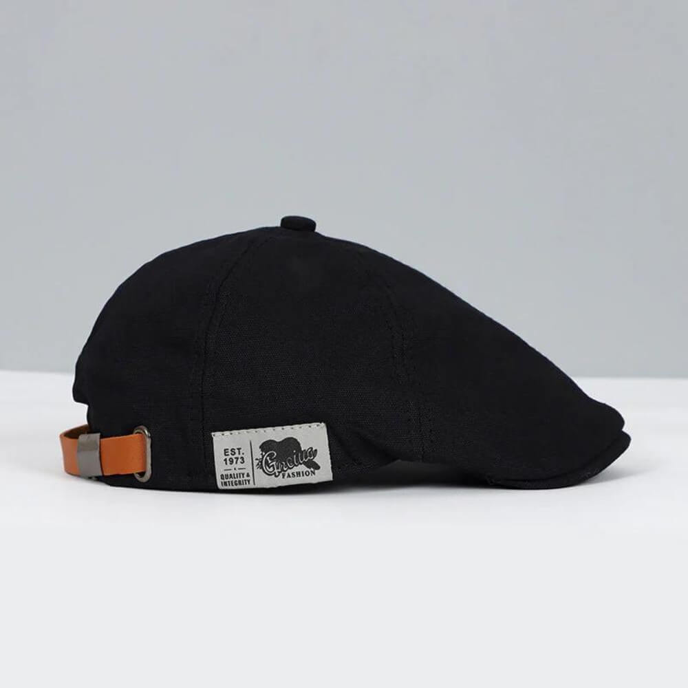 Darian | Men's Classic Newsboy Flat Cap Adjustable - Cream - Image 2