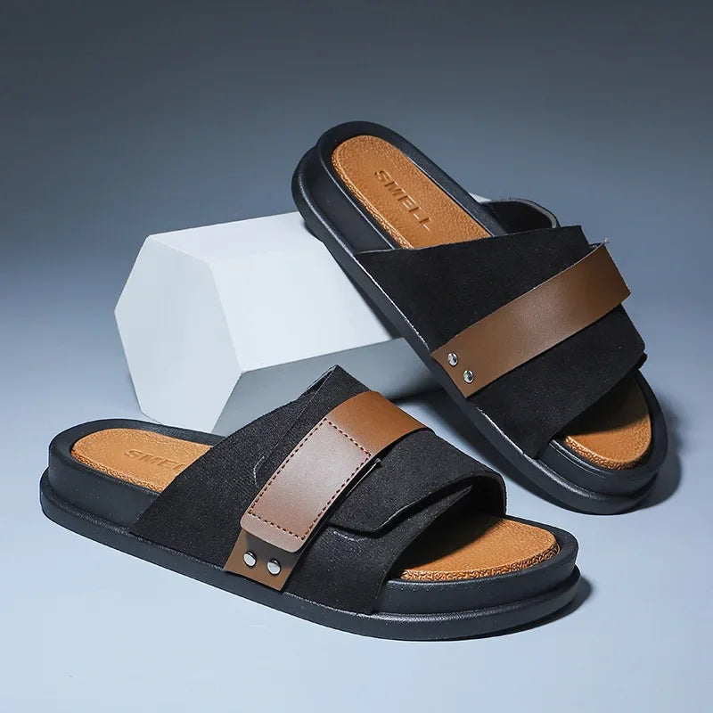 Delphine | Women's Cross Strap Cushioned Slides - Image 2