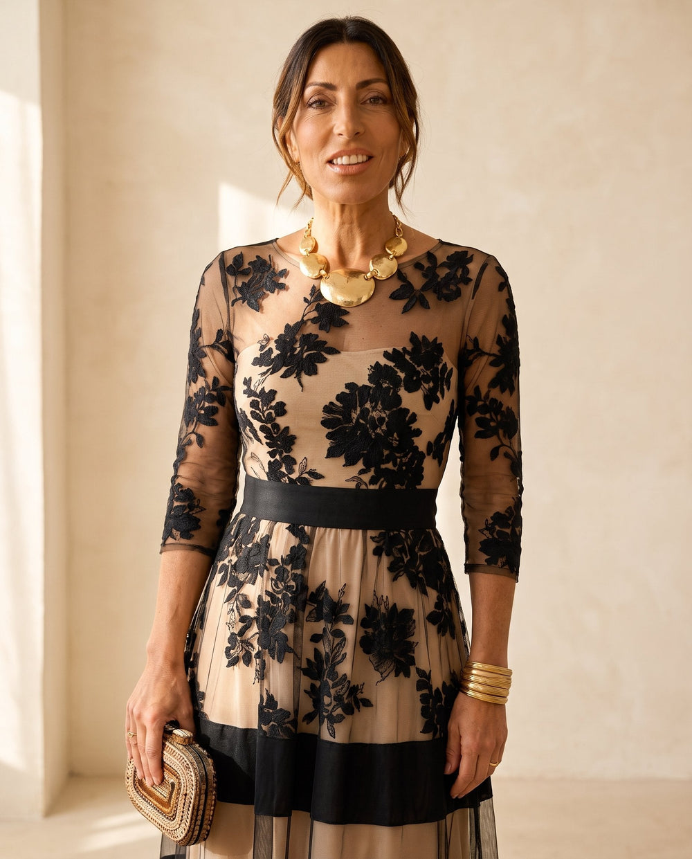 Delveth | Women's Floral Lace Maxi Dress - Image 2