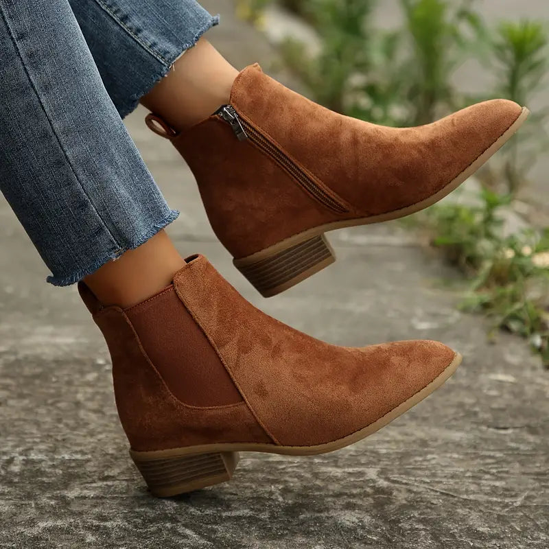 Dorothea | Women's Brown Ankle Boots - Image 1