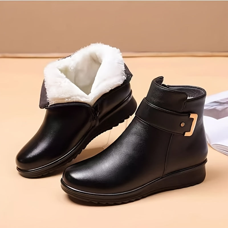 Drevina | Women's Fleece-Lined Chelsea Ankle Boots - Black - Image 1