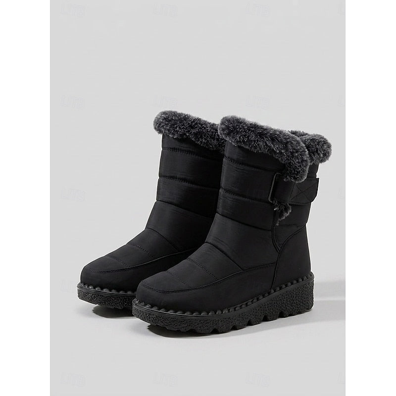 Driselle | Women's Winter Snow Boots with Fur Lining - Black - Image 1