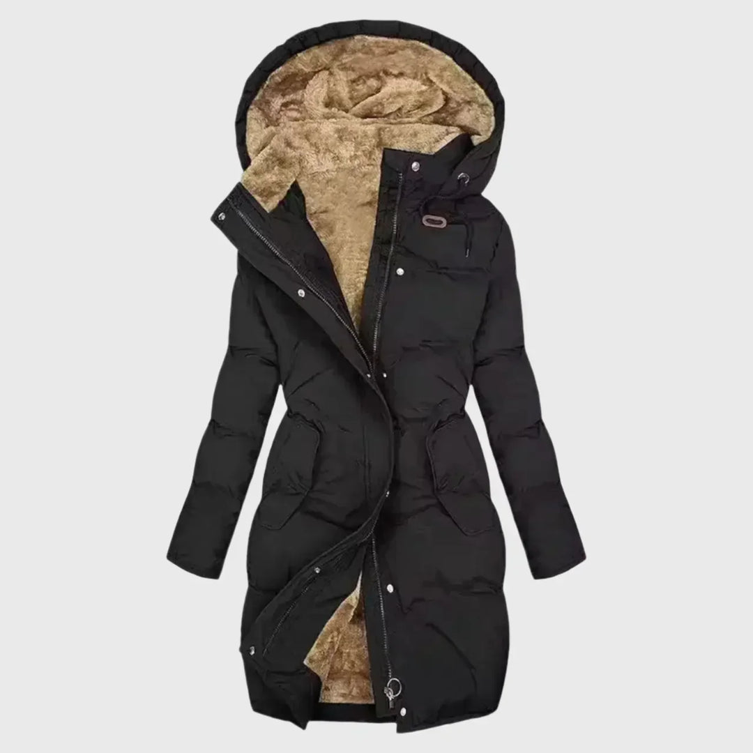 Eldvara | Women's Hooded Puffer Jacket - Black - Image 1