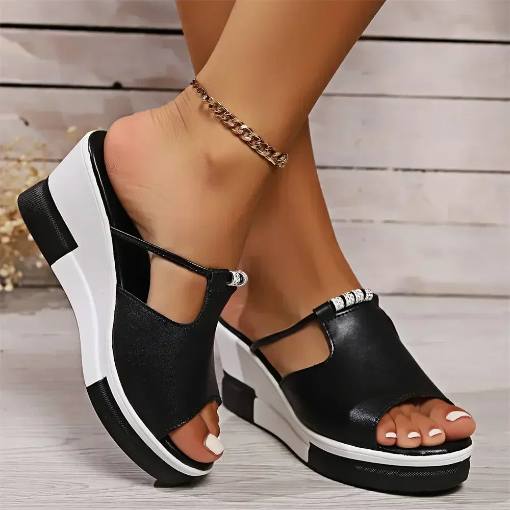 Elinora | Women's Platform Wedge Sandals - Image 2