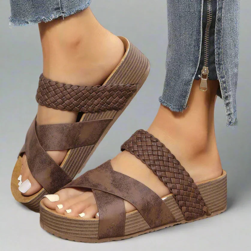 Emmeline | Women's Woven Platform Sandals - Image 1