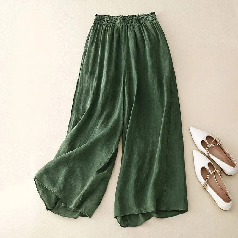 Esme | Women's Wide Leg Elastic Waist Pants - Image 2