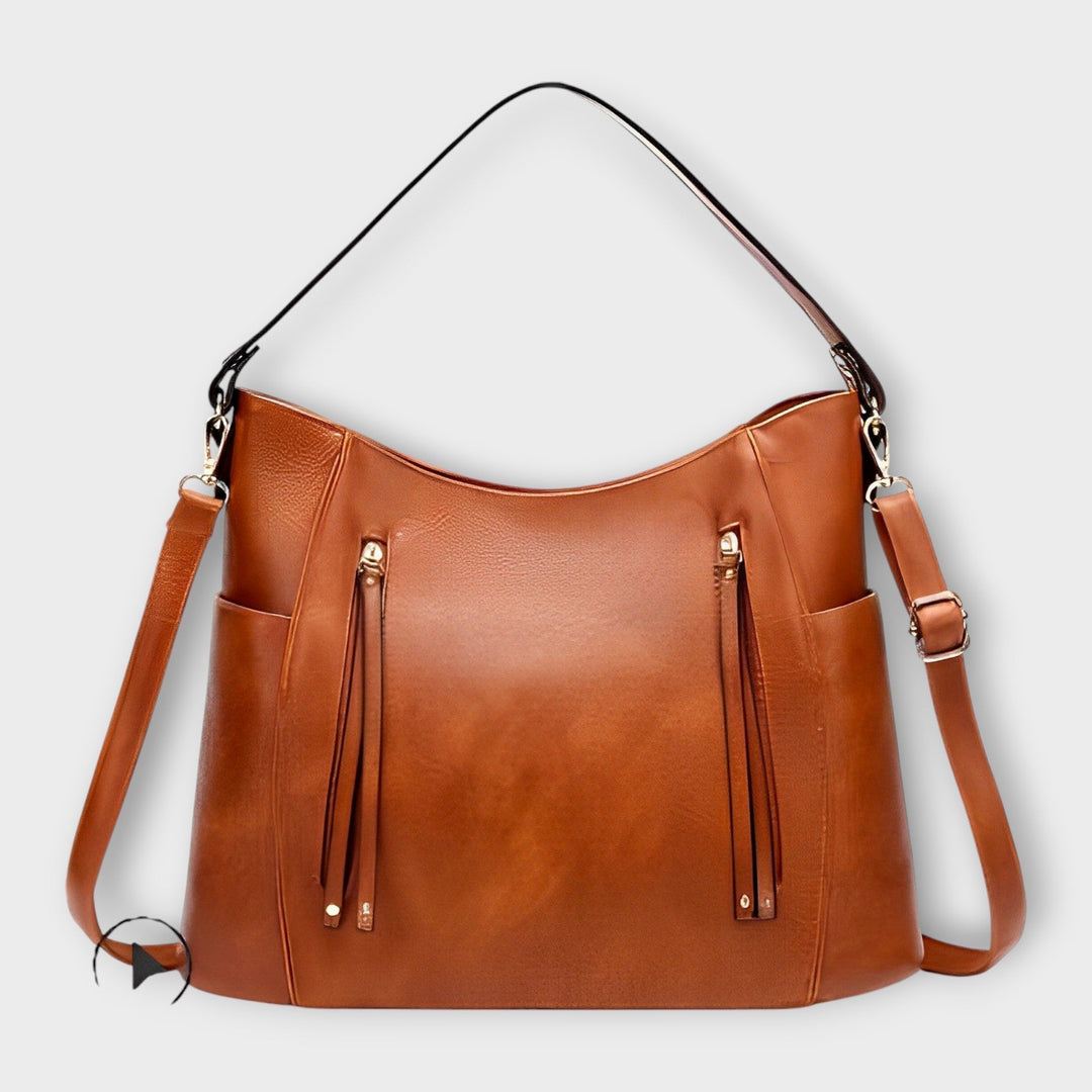 Esther | Women's Brown Shoulder Bag - Image 1