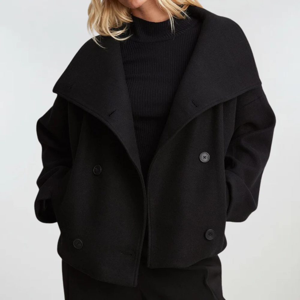 Evangelia | Women's Double Breasted Short Coat - Image 1