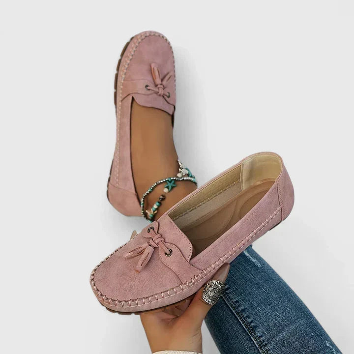 Evelynne | Women's Bow Tassel Loafer Flats - Image 2