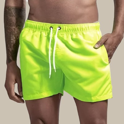 Florian | Men's Drawstring Swim Shorts Regular Fit - Yellow - Image 1