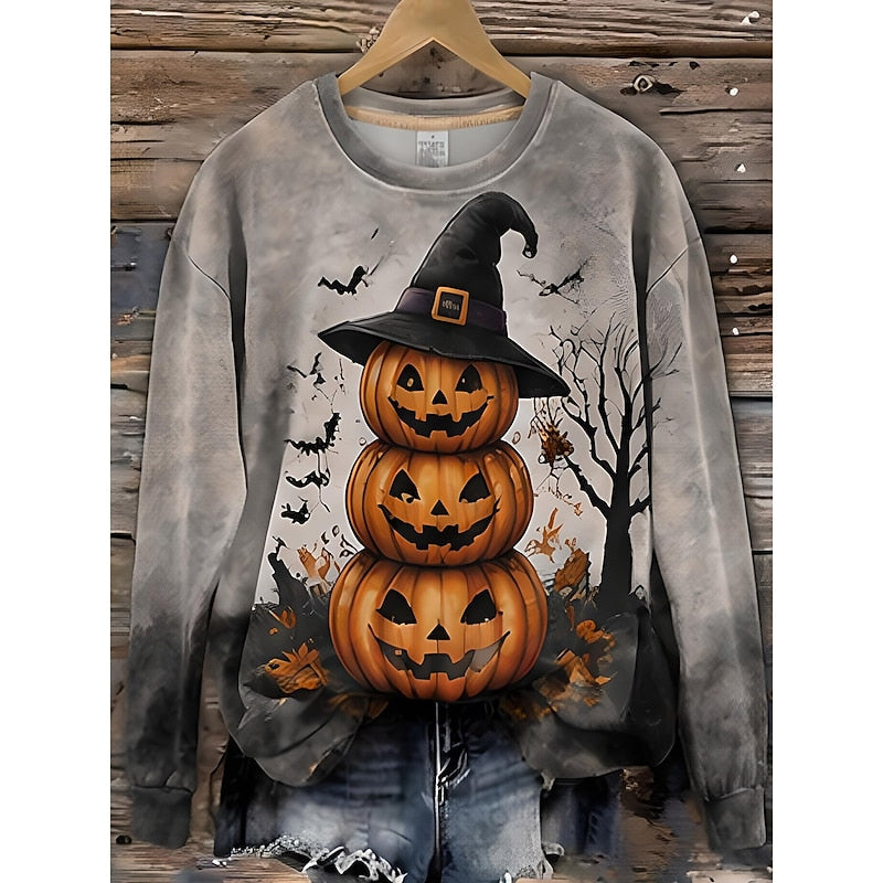 Florwick | Women's Halloween Knit Jumper Striped Cat - Striped - Image 2