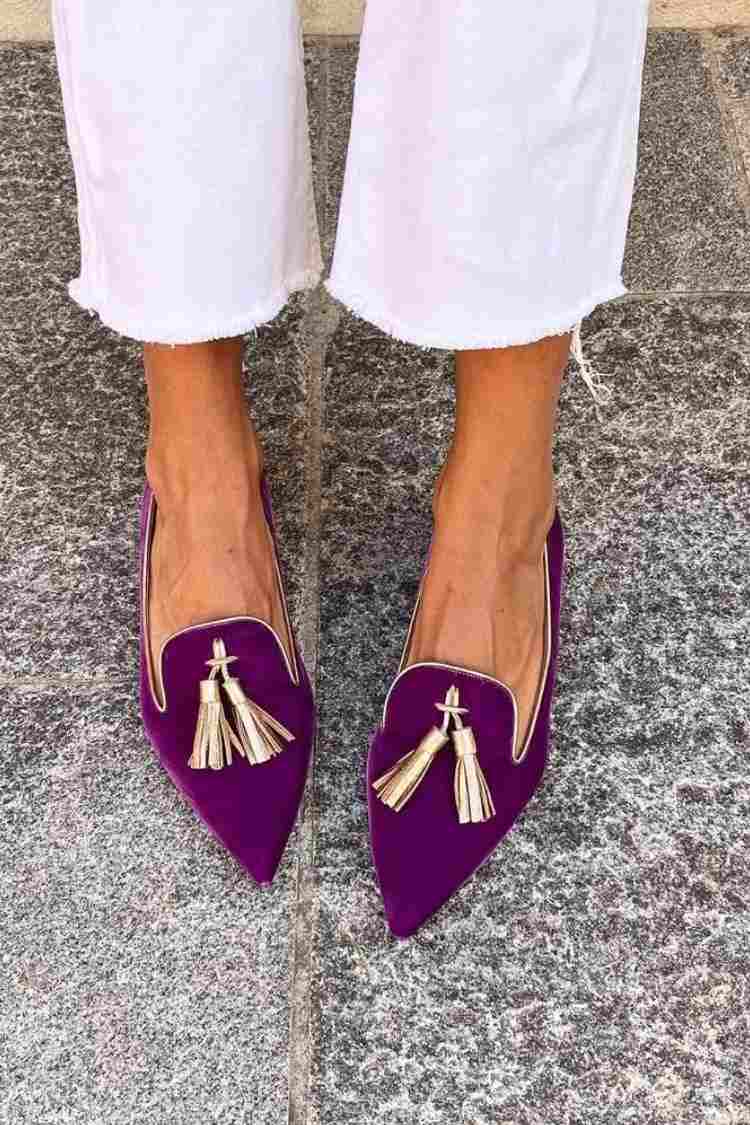 Francine | Women's Pointed Toe Tassel Loafers - Image 1