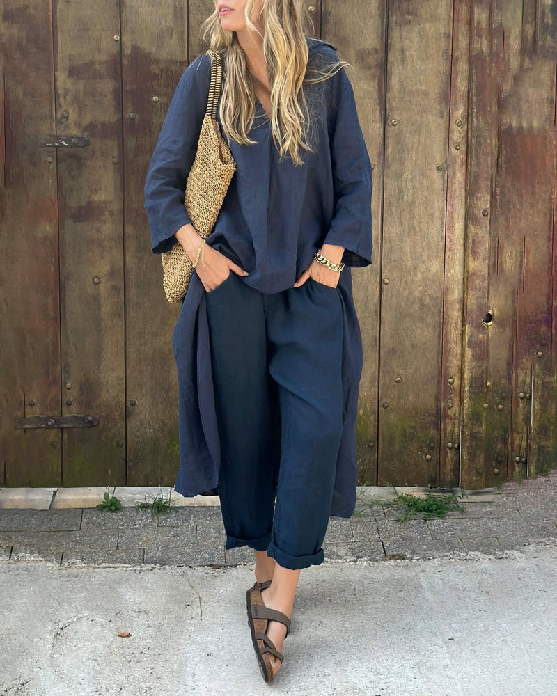 Freya | Women's V-Neck Two Piece Set - Image 1