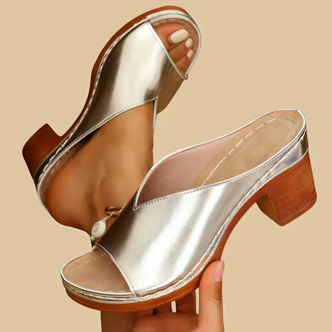 Galatea | Women's Block Heel Mule Sandals - Image 1
