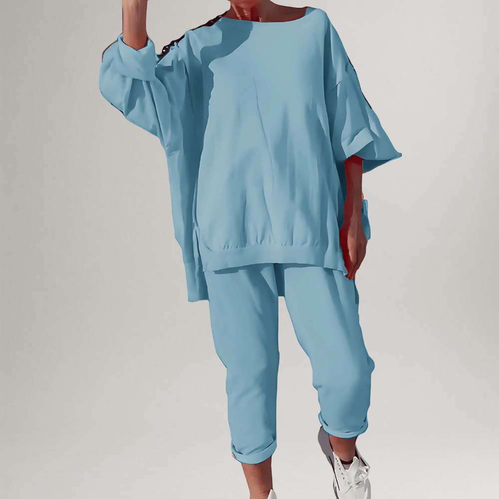Glenvine | Women's Knit Lounge Set & Jogger Co-ord - Coral - Image 2