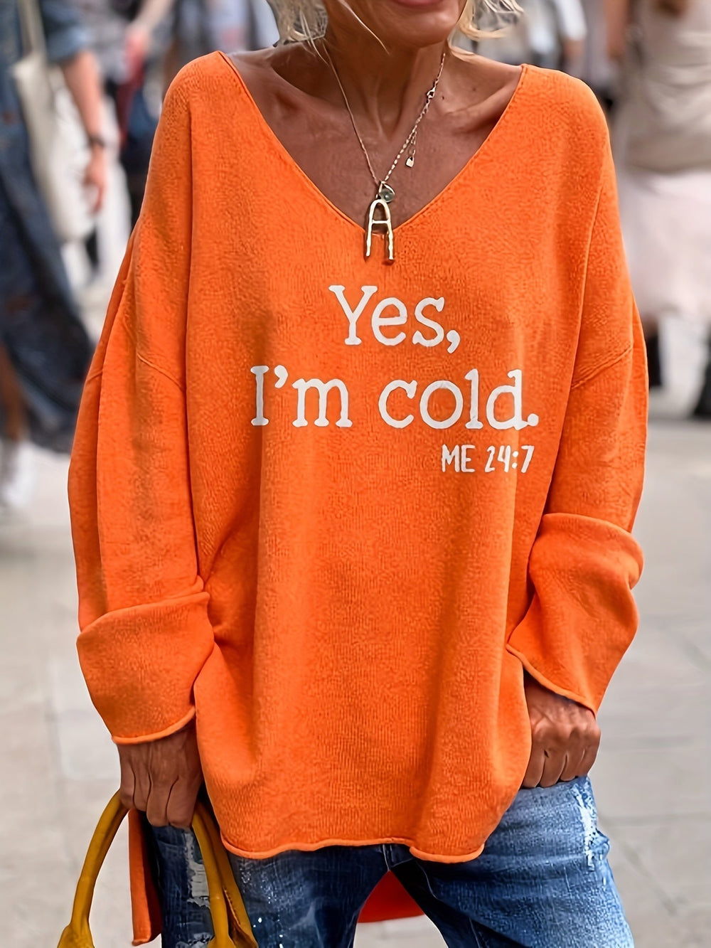 Gorvaine | Women's Slogan Knit Jumper Relaxed Fit - Dark Green - Image 2